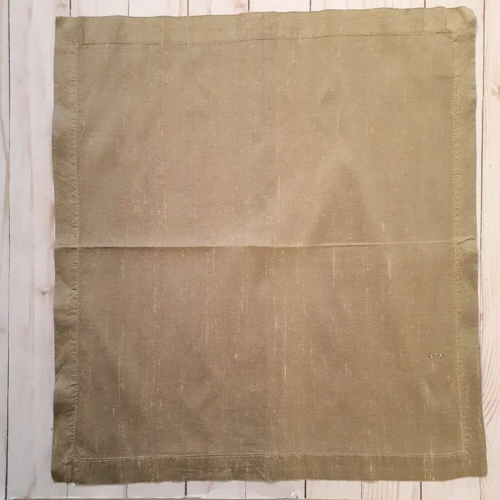 Pottery Barn Silk Napkins - 8 count Gold Brown Ecru